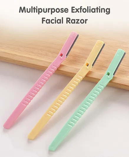 Facial Razor Pack of 3- Multicolor