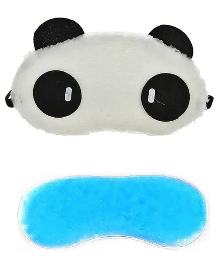 Jenna Sleeping Eye Mask With Cooling Gel Panda Shaped - White Blue