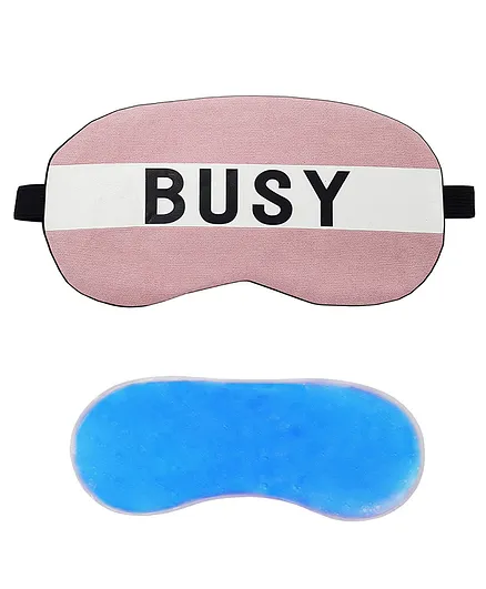 Jenna Busy Pink Printed Sleeping Eye Mask With cooling Gel
