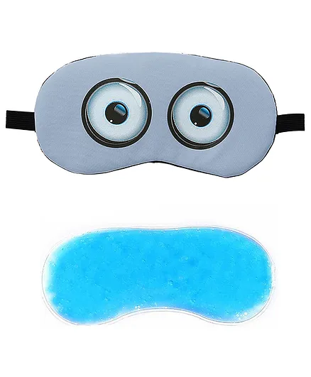 Jenna Round Eye Blue Printed Sleeping Eye Mask With Cooling Gel 