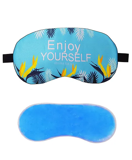 Jenna Enjoy Blue Printed Sleeping Eye Mask With Cooling Gel