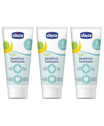 Chicco Toothpaste No Fluoride Pack of 3 - 150 ml   