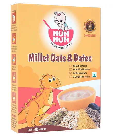 NumNum Millet Oats & Dates Porridge - 200 gm