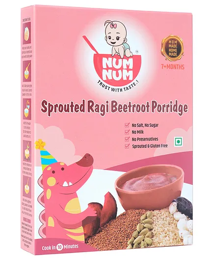 NumNum Sprouted Ragi & Beetroot Porridge - 200 gm