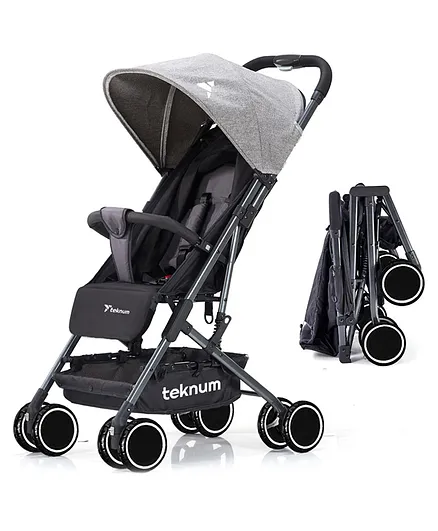 Teknum Yoga Lite Stroller with Canopy - Grey