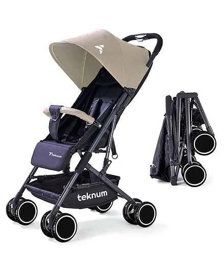Teknum Yoga Lite Stroller with Canopy - Light Brown