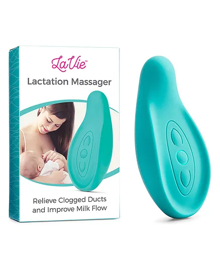 Lavie Lactation Massager Waterproof Breastfeeding Support For Clogged Ducts Mastitis Teal