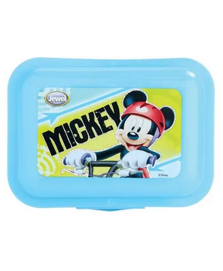 Jewel Disney Mickey Mouse  Candy Big BPA Free Lunch Box For School Kids - Blue