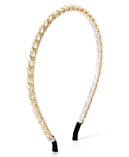 Little Hip Boutique Crystals Hairband - Golden
