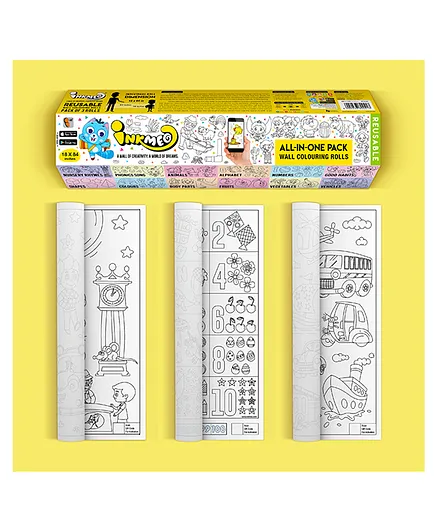 All-In-One Pack Gaint Colouring Posters Pack Of 3- White