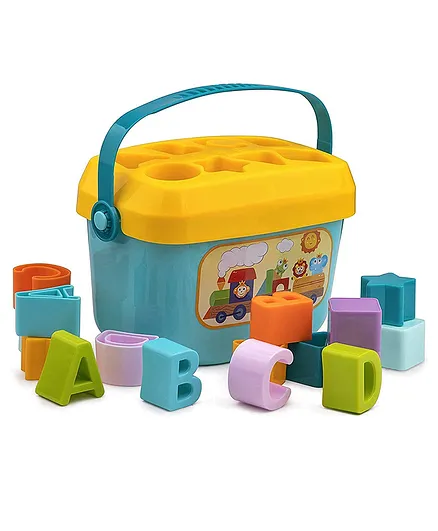 Vellique Shape Sorter Baby and Toddler Toy ABC and Shape Pieces Sorting Shape Game Developmental Toy for Children  - Multicolour