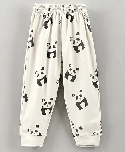 Doreme Full Length Lounge Pant Panda Print - Grey