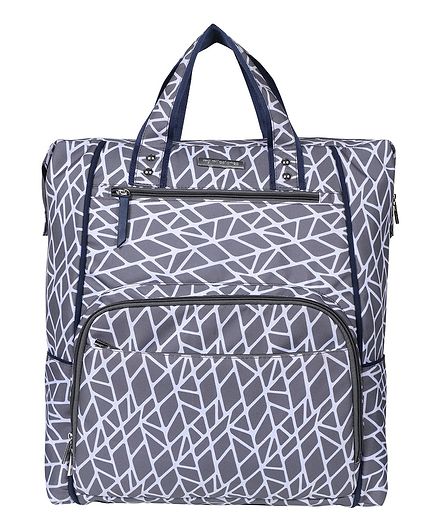 My Milestones Diaper Bag Backpack Suave - Grey Mosaic