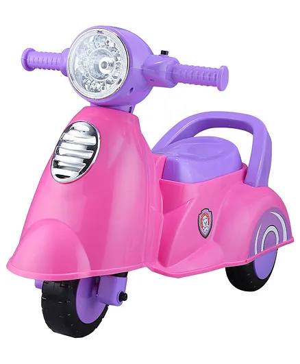 Toyzoy Manual Push Scooter Ride On with Music & Light - Pink Purple