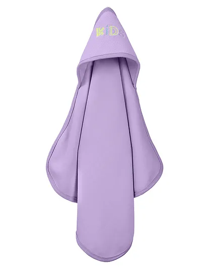 Quick Dry Baby Hooded Towel Embroidered - Purple  (Print May Vary)
