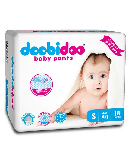 Doobidoo Baby Pant Style Diaper Small - 18 Pieces 