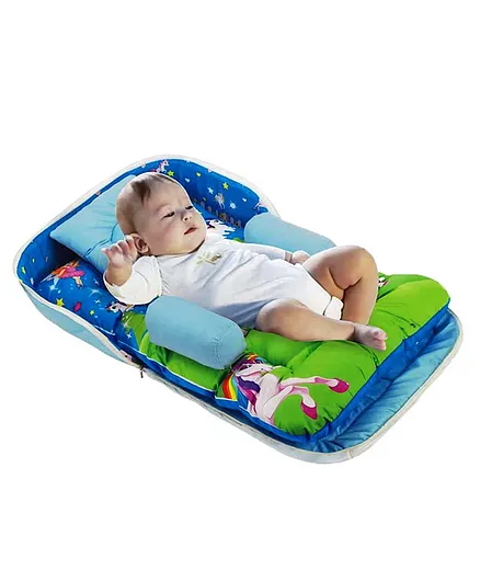 FunBlast Baby Sleeping Bedding Set with Pillow - Multicolor