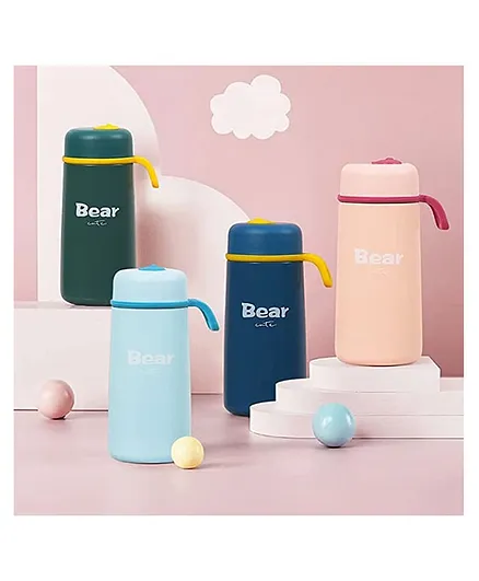 NEGOCIO Bear Hot and Cold Stainless Steel 304 Water Bottle for Kids Double  Walled Flask Metal Thermos Spill Proof Lock Closure BPA Free for School