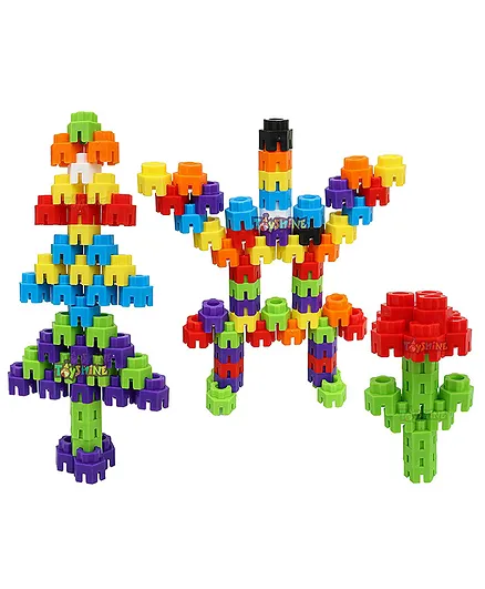 Toyshine Hexagon Building Blocks Multicolor - 80 Pieces