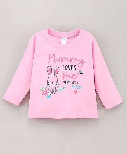 Tango Cotton Full Sleeves T-Shirt Text Printed - Pink