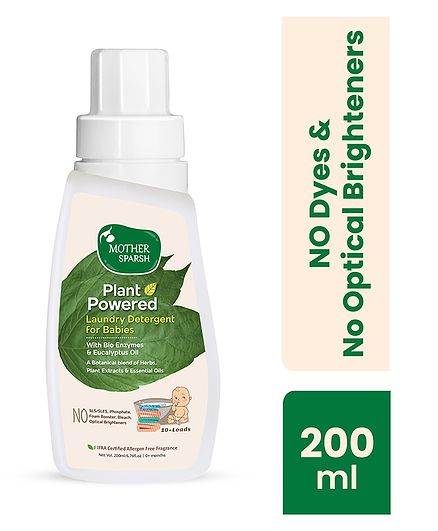 Mother Sparsh Baby Plant Powered Baby Liquid Laundry Detergent- 200 ml Online in India, Buy at Best Price from FirstCry.com - 11389141