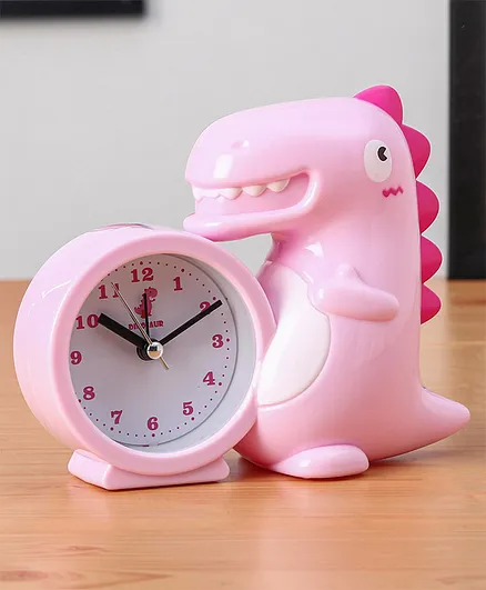 Dino Table Alarm Clock - Pink