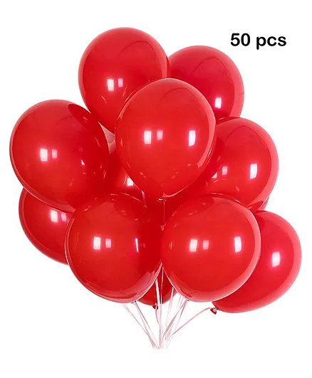 Balloon Junction Party Decoration Balloons -  Red  Pack of 50