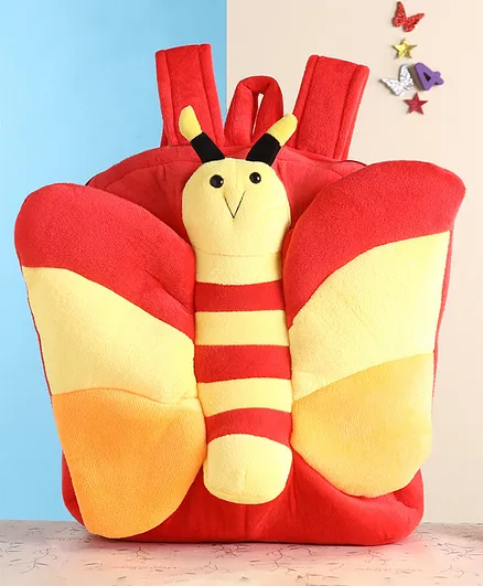 Toytales Soft Toy Bag Butterfly Design Red - Height 15 Inches
