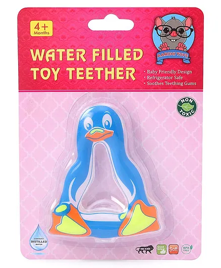 Toes2Nose Penguin Shape water Filled Toy Teether - Blue