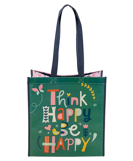 Stephen Joseph Large Recycled Gift Bag Think Happy Print - Assorted Color