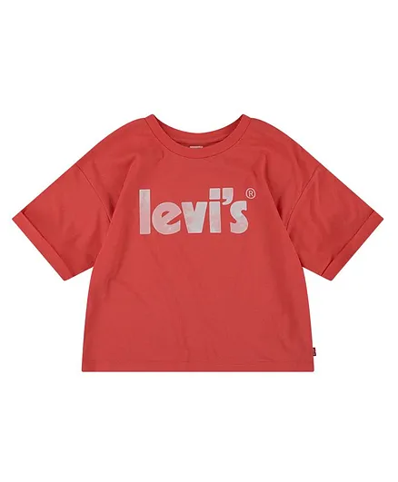 Levi's Half Sleeves Meet & Greet Rolled Sleeve Tee - Red