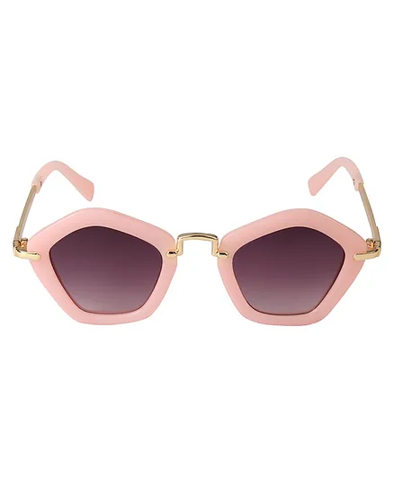 Spiky UV Protection Pentagon Sunglasses - Pink