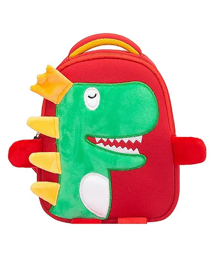 FunBlast Cute Dinosaur Print Shoulder Bags for Kids Red  8.2 Inch