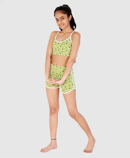 Buy Chipbeys Non Wired Non Padded Avocado Printed Medium Support Beginner Bra Green For Girls 13 14 Years Online In India Shop At Firstcry Com