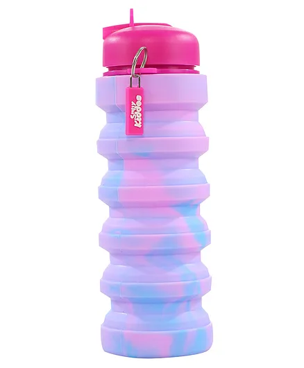Smily Kiddos Silicone Expandable & Foldable Bottle Magenta - 500 ml