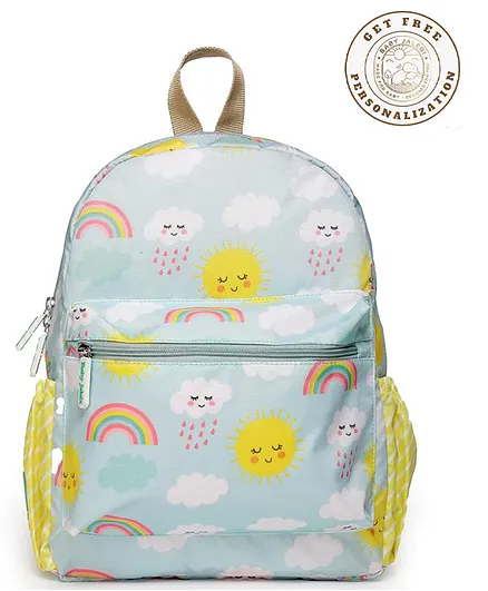 Baby Jalebi Personalised Play School Bag Kids Backpack Padded Straps Sunshine Print Multicolour  14 Inches