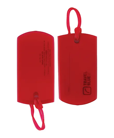 Travel Blue Jelly I.D. Tags Pack of 2 - Red