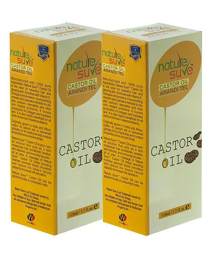 Nature Sure Castor Oil Arandi Tail Pack of 2  - 110 ml Each