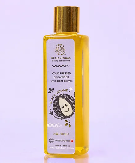 Little Rituals Ultra Premium Organic & Cold Pressed Oil Black Sesame Baby Massage Oil  - 100 ml