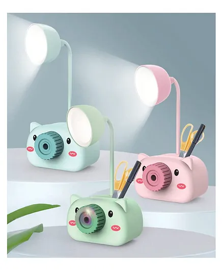 Vinmot Piggy LED lamp and Sharpener for Study with Stationery and Mobile Holder Pack of 3 - Multicolor