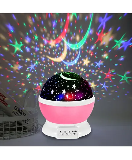 ADKD Star Master Rotating 360 Degree Moon Night Light Lamp Projector - Pack of 1 (Color May Vary)