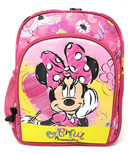 Disney Minnie Mouse Polyester School Backpack Pink - 10 Inch