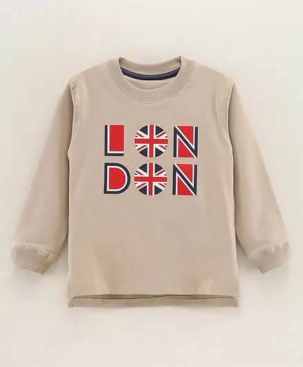 Doreme Full Sleeves Sweatshirts London Print - Grey