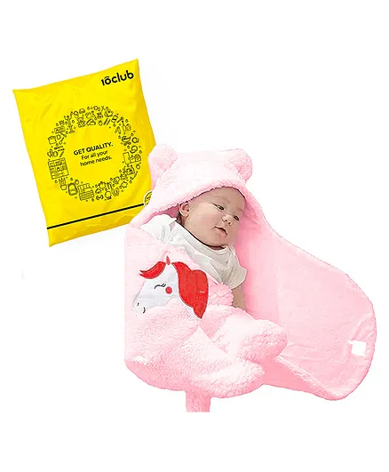 10Club Baby Swaddle - Pack of 1 (Pink Unicorn)  All-season Soft Wrapper