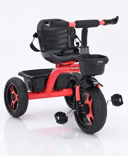 Plug & Play Tricycle With Storage Baskets - Red