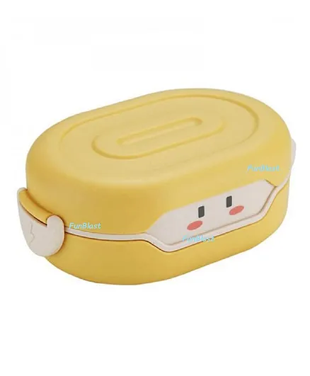 FunBlast Double Compartment Lunch Box Yellow  780 ML