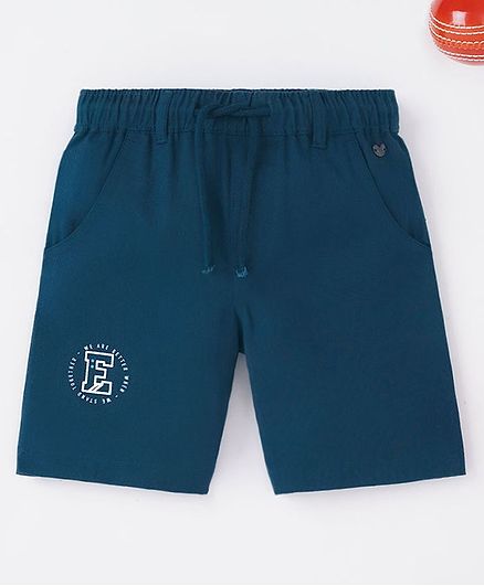 Ed-a-Mamma Sustainable E Letter Print Shorts - Navy Blue