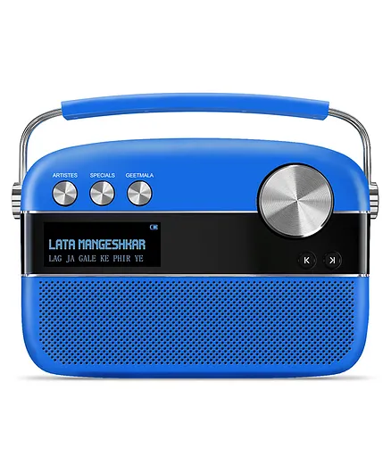 Saregama Carvaan Premium Pop Colour Range Hindi Portable Music Player With 5000 Preloaded Songs FM/BT/AUX Cobalt Blue