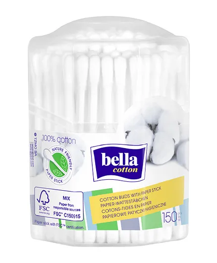 Bella Cotton Buds Octagonal Box Paper Stick - 150 Pieces