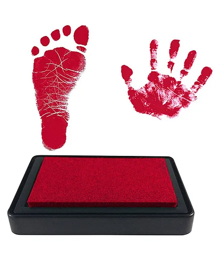 Mold Your Memories Reusable Ink Pad for Baby's Hand & Foot Impression - Red